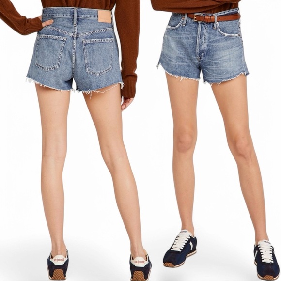 Citizens Of Humanity Size 30 Annabelle Cut Off Denim Shorts in Honeymoon Wash - Picture 1 of 7